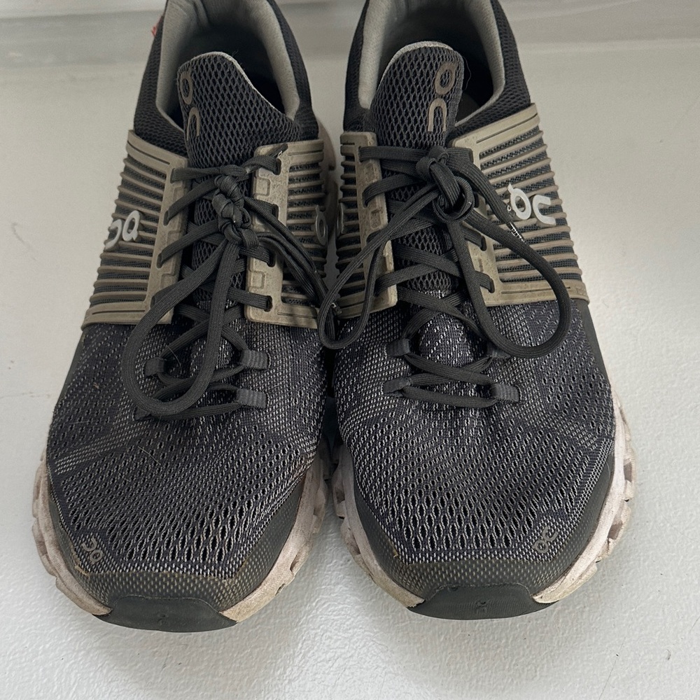 On Running Men's Black and Tan Athletic Shoes